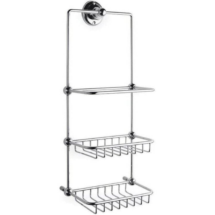 Nuie Chrome Three Tier Shower Tidy