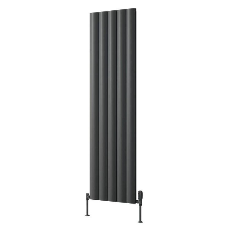 Reina Belva Single Vertical Anthracite Aluminium Radiator 1800 x 516mm