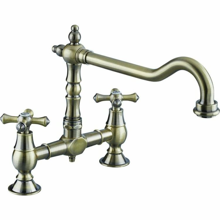 Bristan Colonial Antique Bronze Bridge Sink Mixer