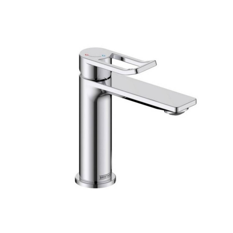 Bristan Saffron Chrome Eco Start Basin Mixer with Clicker Waste