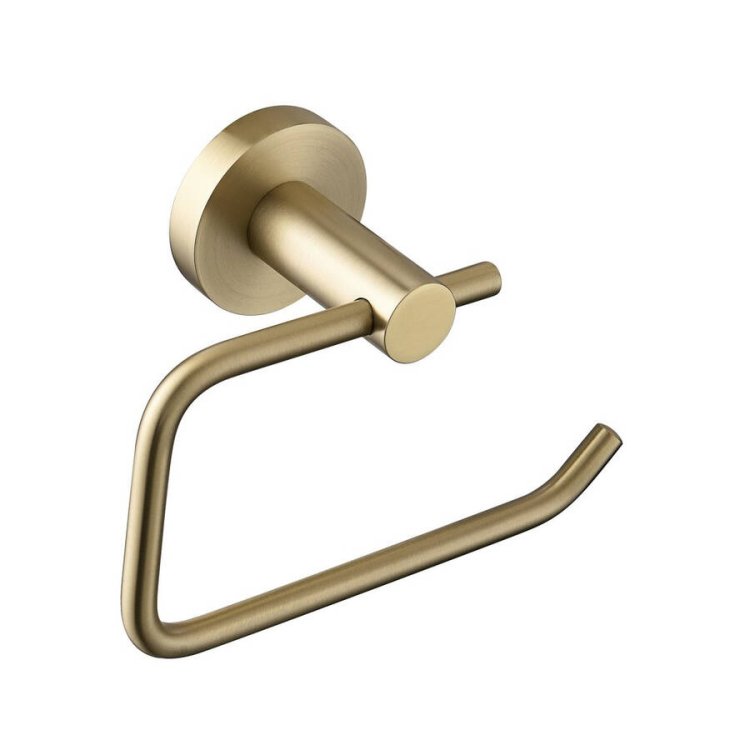 Bristan Brushed Brass Round Toilet Roll Holder