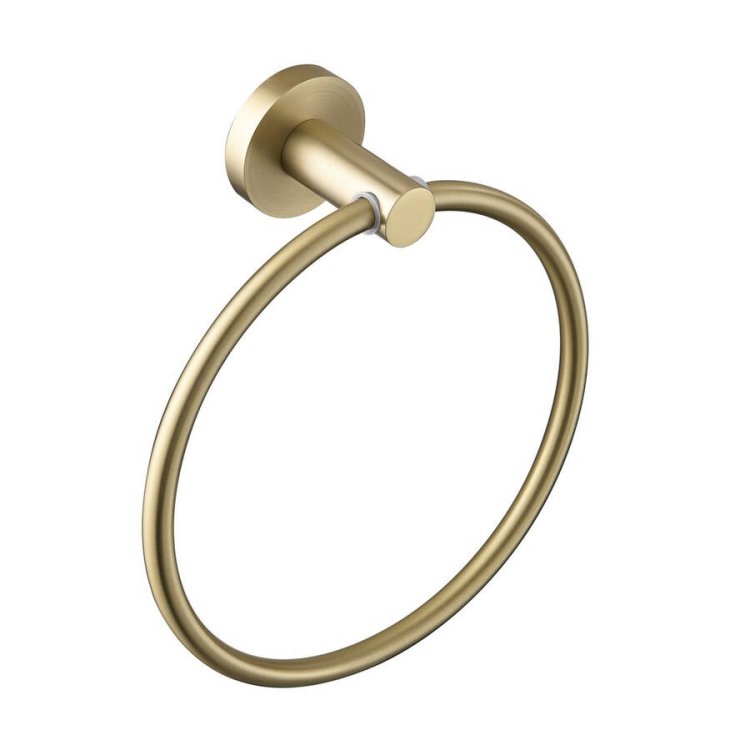 Bristan Brushed Brass Round Towel Ring