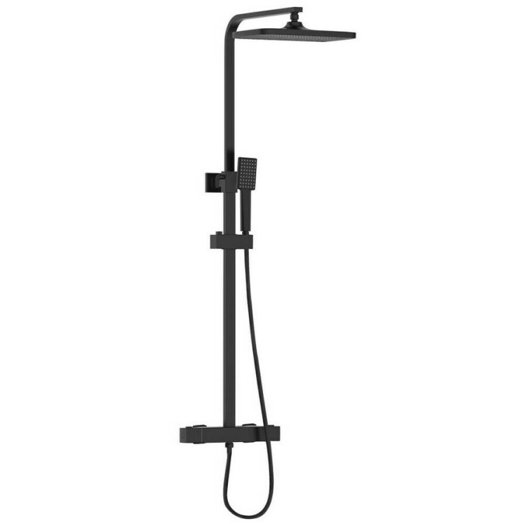 Bristan Craze Black Thermostatic Bar Mixer Shower with Rigid Riser