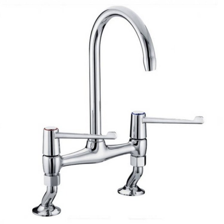 Bristan Value Chrome Lever Kitchen Sink Mixer with 6 Inch Handles