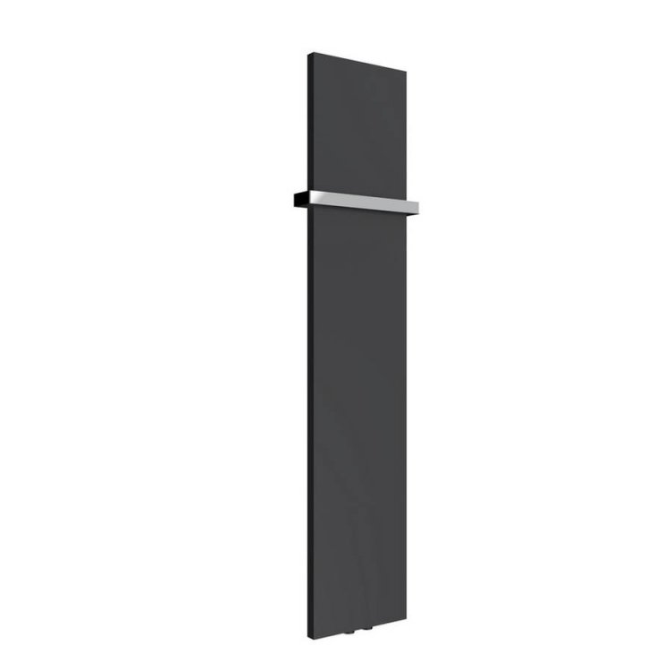 Reina Slimline Vertical Anthracite Mild Steel Designer Radiator 1470 x 300mm