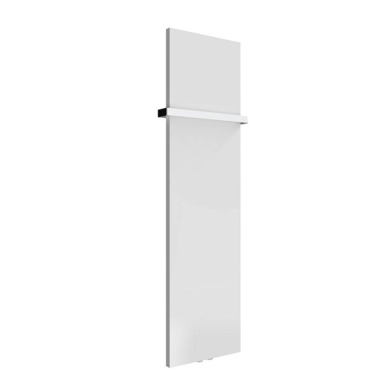 Reina Slimline Vertical White Mild Steel Designer Radiator 1470 x 400mm