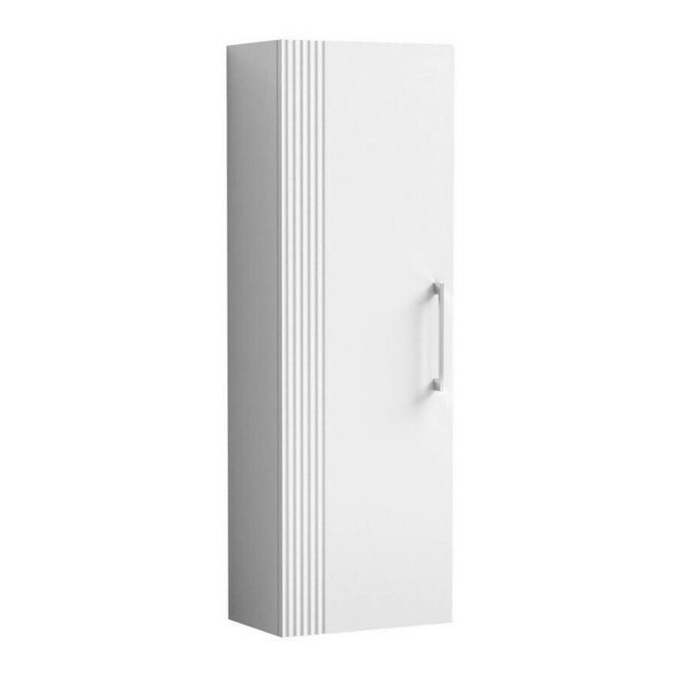 Nuie Deco 400mm White Wall Hung Tall Unit Single Door