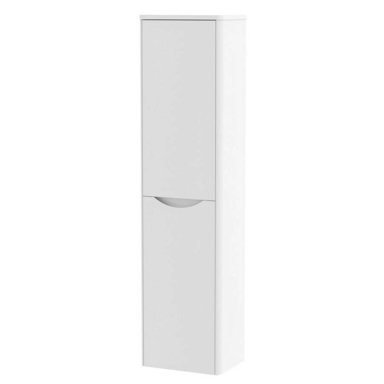 Nuie Lunar 350mm White Wall Hung Tall Unit Single Door