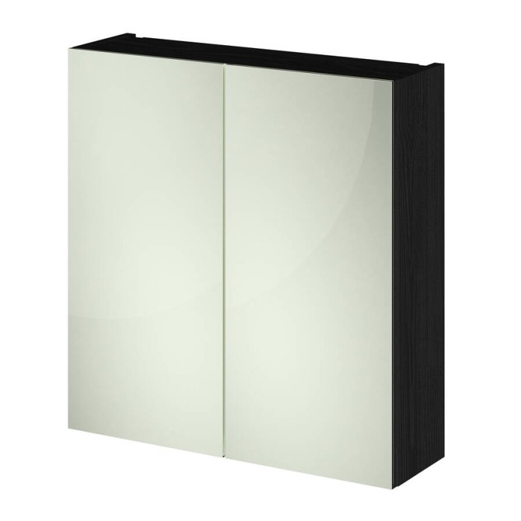 Nuie Athena 800mm Black Mirror Cabinet