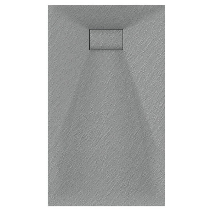 Veloce Uno 1000 x 700mm Grey Rectangular Shower Tray