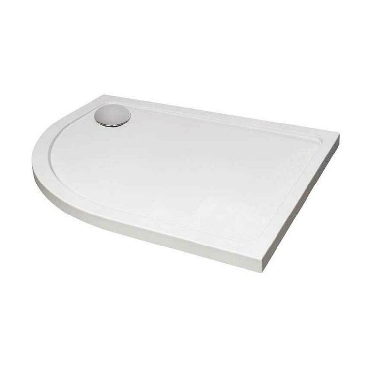 Arley Hydro45 1200 x 800mm White LH Offset Quadrant Shower Tray