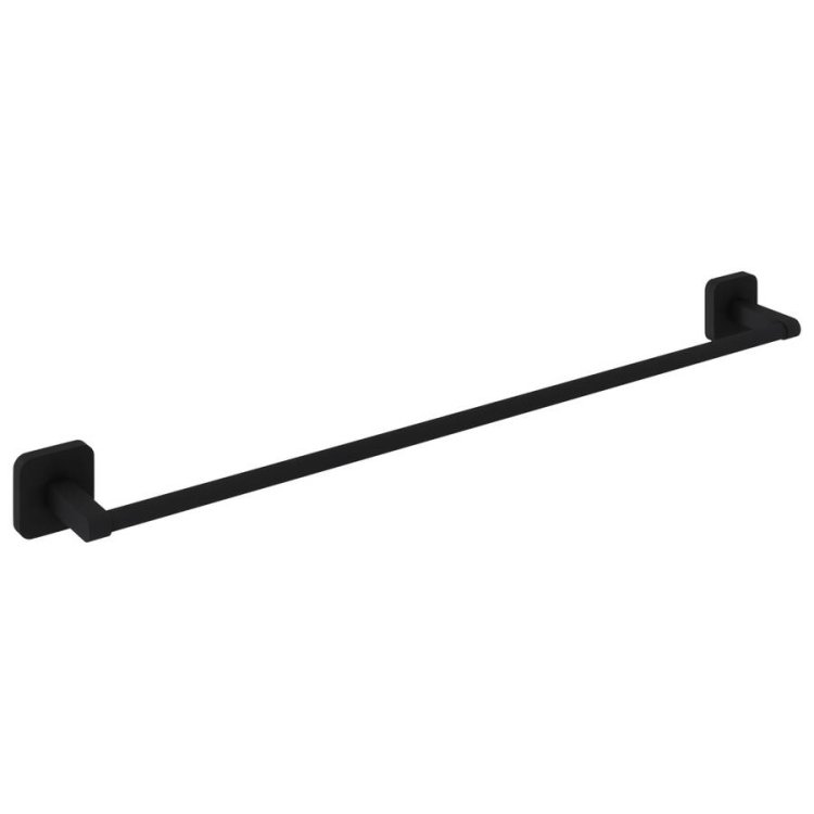 Trisen 600mm Black Single Towel Bar