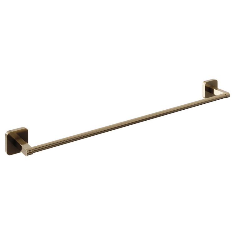 Trisen 600mm Brushed Brass Single Towel Bar