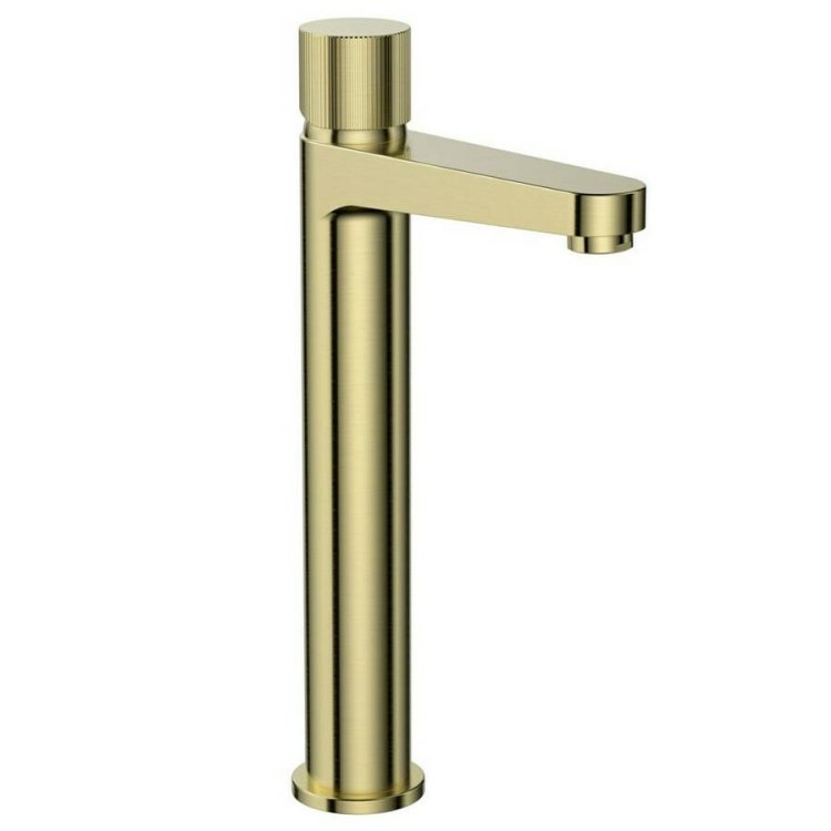 Scudo KOKO Brushed Brass Tall Mono Basin Mixer