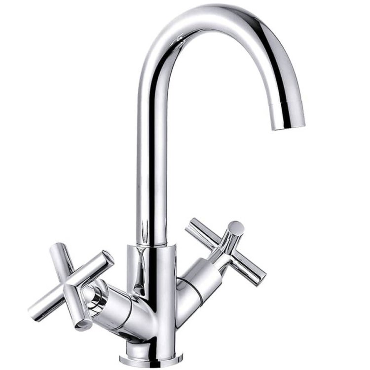 Trisen Prose Chrome Two Cross Handle Kitchen Mixer