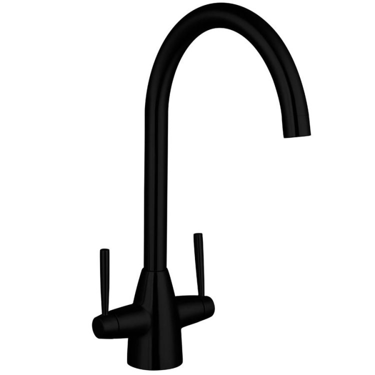 Trisen Roune Black Two Handle Kitchen Mixer