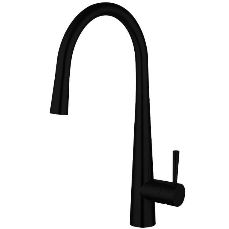 Trisen Jema Black Pull Out Single Lever Kitchen Mixer