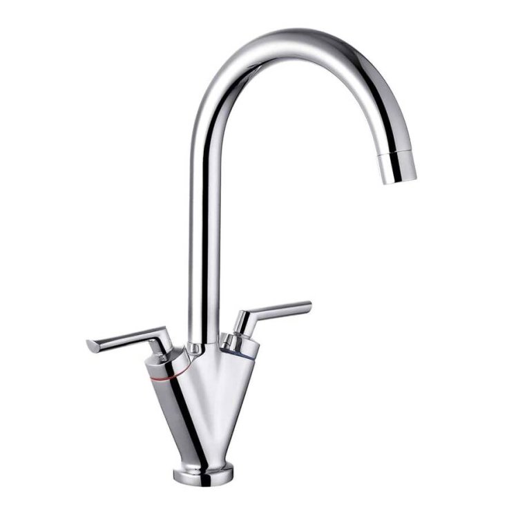 Trisen Starn Chrome Two Handle Kitchen Sink Mixer