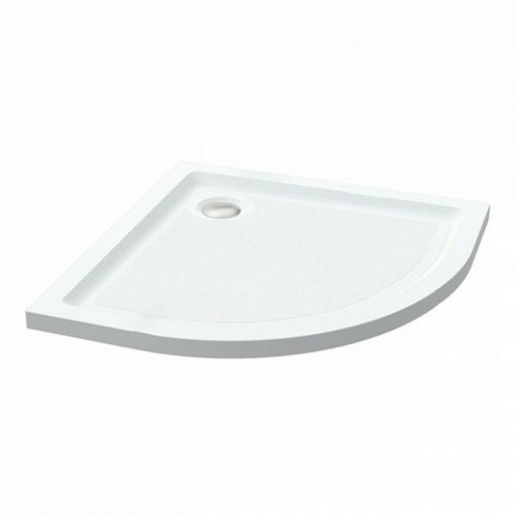 Essential Spring 900mm White Quadrant Anti-Slip Shower Tray 