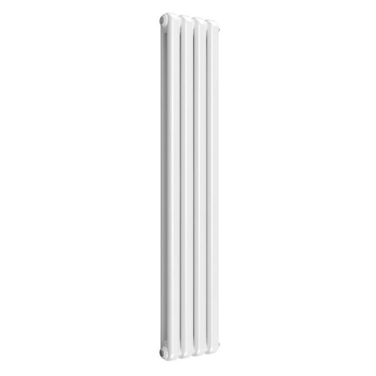 Reina Coneva Vertical White Mild Steel Designer Single Radiator 1500 x 300mm