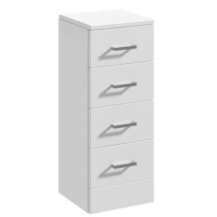 Nuie Mayford 300mm White 4 Drawer Unit