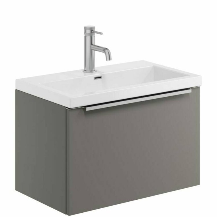 Scudo Muro Plus 600mm Dust Grey Wall Mounted Vanity Unit and Basin