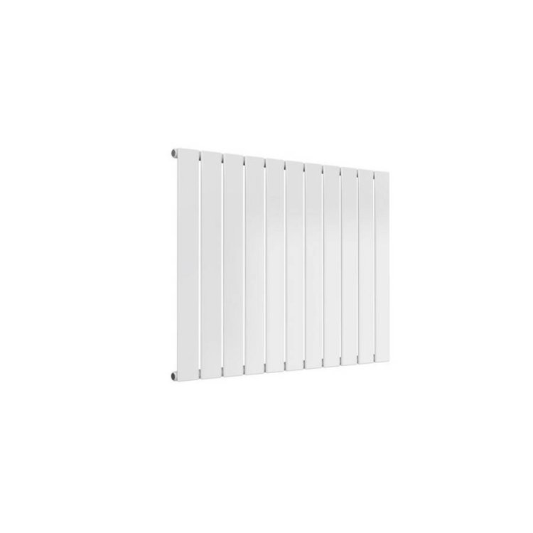 Reina Flat Horizontal White Mild Steel Designer Single Radiator 600 x 810mm