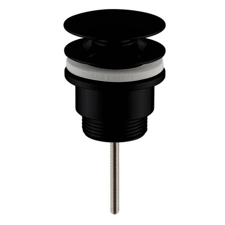 Nuie Universal Black Push Button Basin Waste