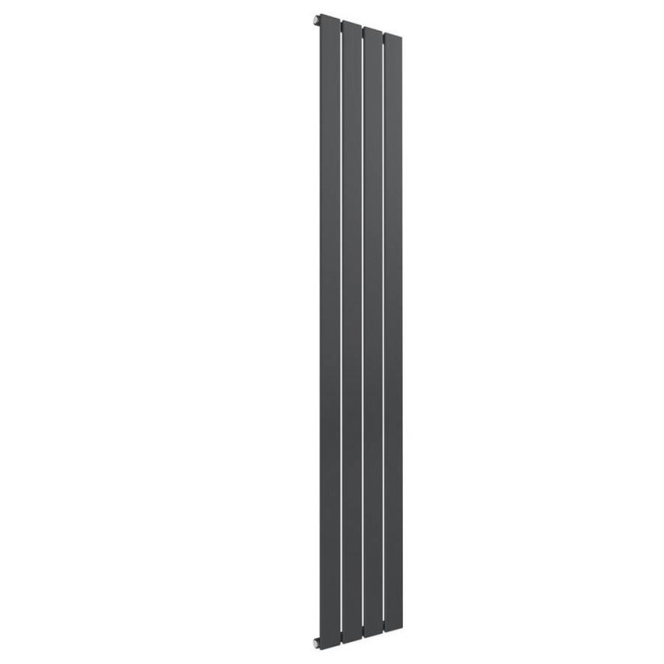 Reina Flat Vertical Anthracite Mild Steel Designer Single Radiator 1600 x 292mm