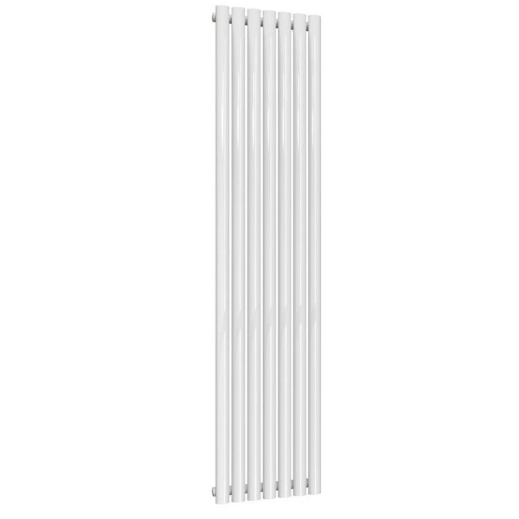 Reina Neva Vertical White Mild Steel Designer Single Radiator 1800 x 413mm