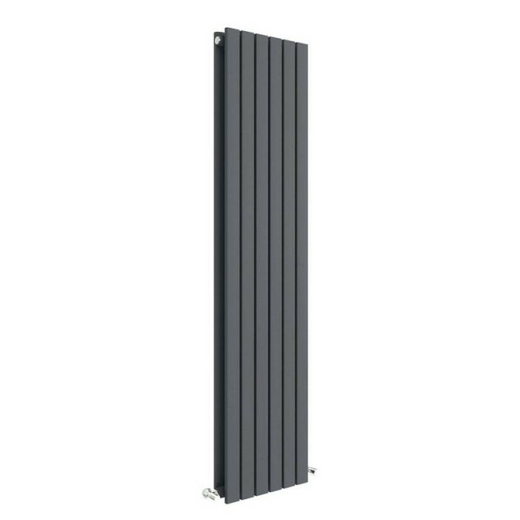 Nuie Sloane Anthracite 1500 x 354mm Vertical Double Panel Radiator