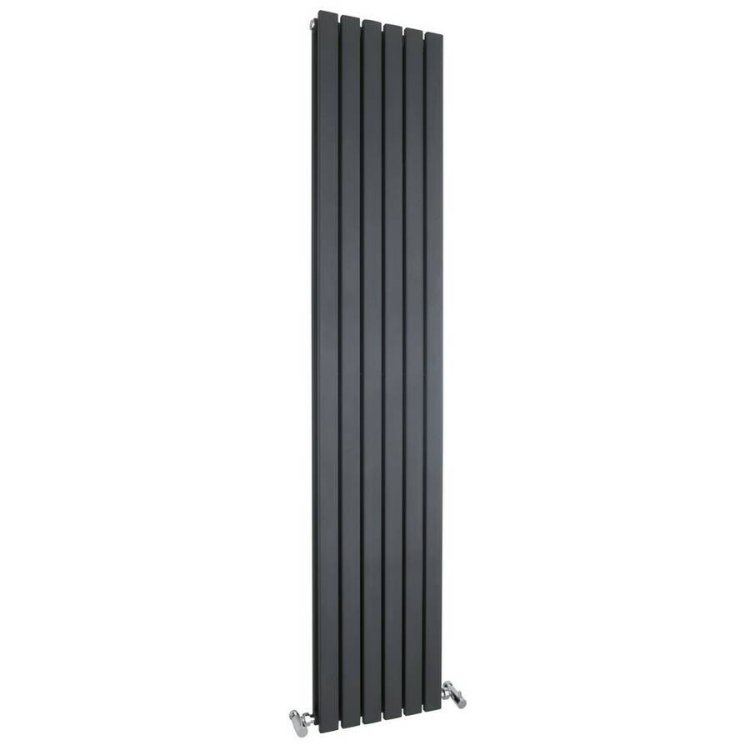 Nuie Sloane Anthracite 1800 x 354mm Vertical Double Panel Radiator