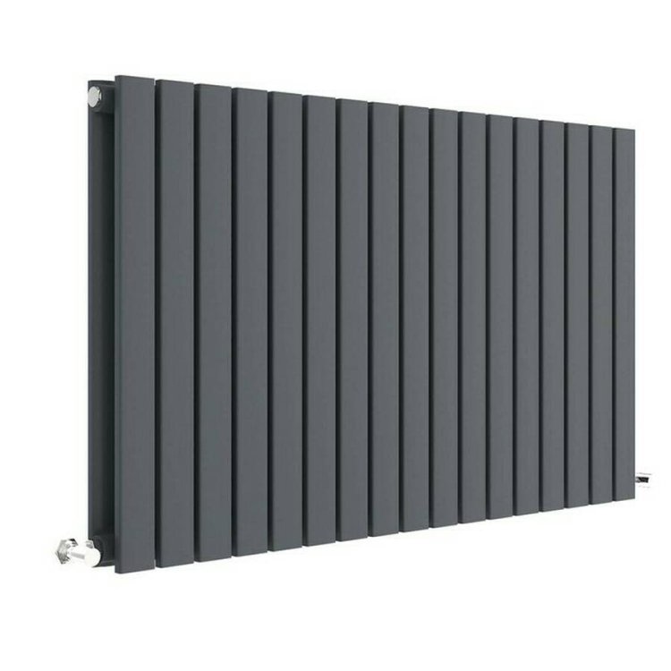 Nuie Sloane Anthracite 600 x 992mm Horizontal Double Panel Radiator