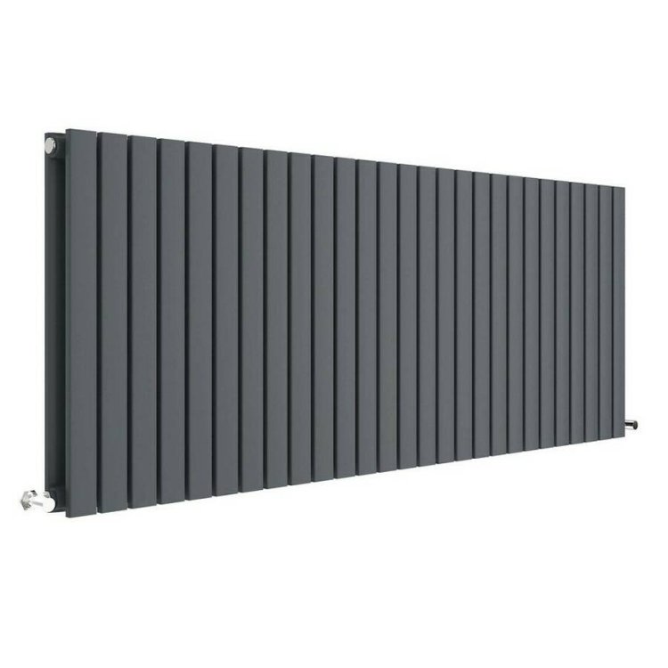 Nuie Sloane Anthracite 600 x 1572mm Horizontal Double Panel Radiator