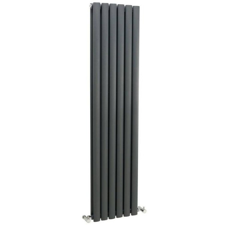 Nuie Revive Anthracite 1500 x 354mm Vertical Double Panel Radiator