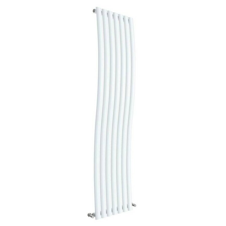 Nuie Revive Wave White 1785 x 413mm Vertical Single Panel Radiator