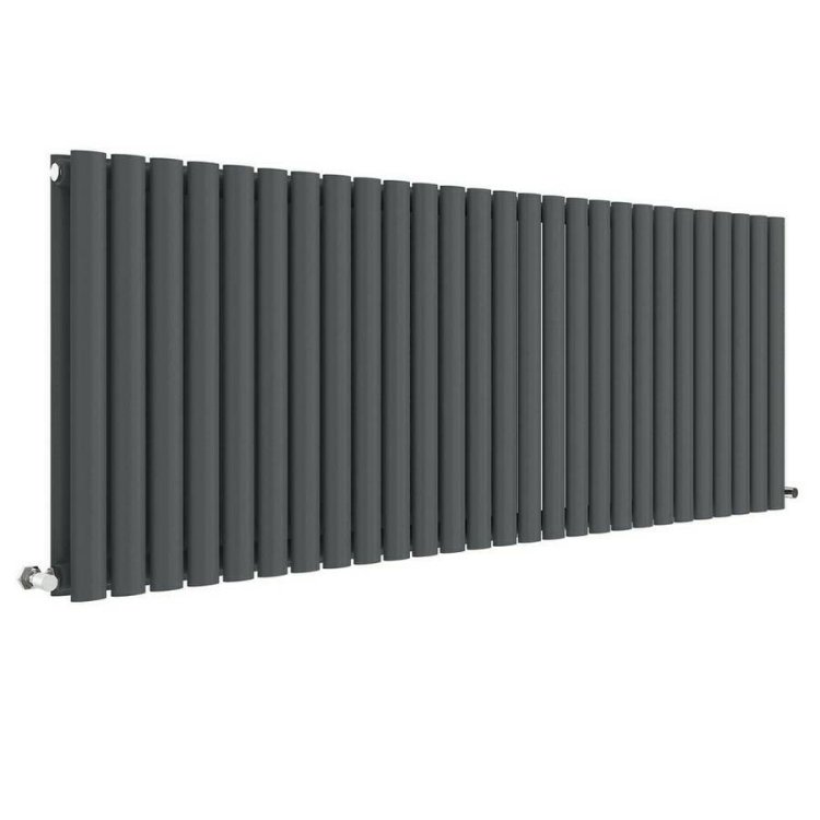 Nuie Revive Anthracite 600 x 1572mm Horizontal Double Panel Radiator