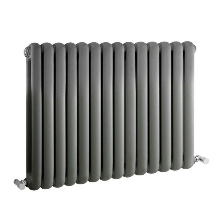 Nuie Salvia Anthracite 635 x 863mm Horizontal Double Panel Radiator