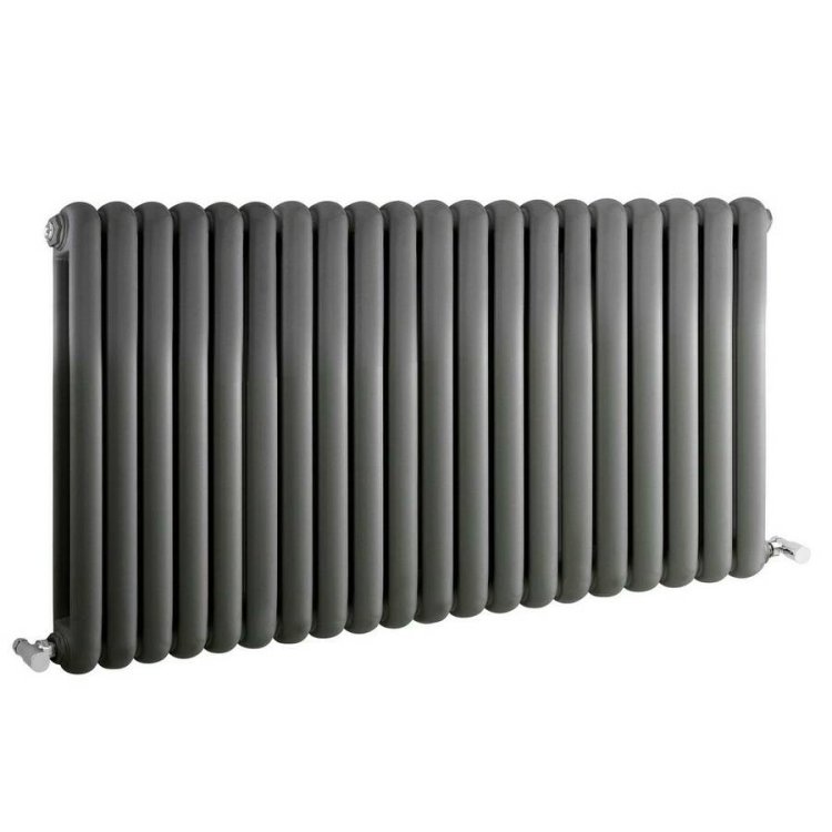 Nuie Salvia Anthracite 635 x 1223mm Horizontal Double Panel Radiator