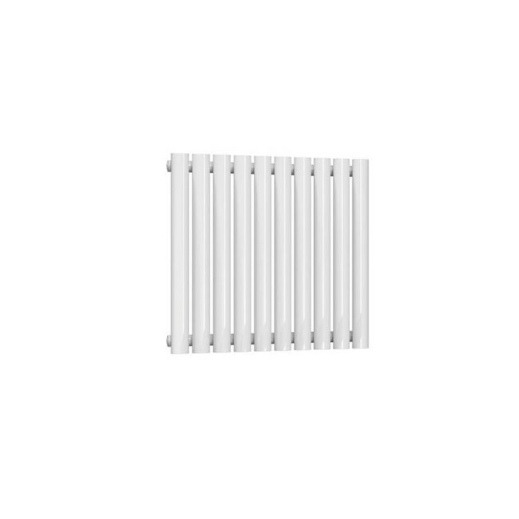 Reina Neva Horizontal White Mild Steel Designer Single Radiator 550 x 590mm