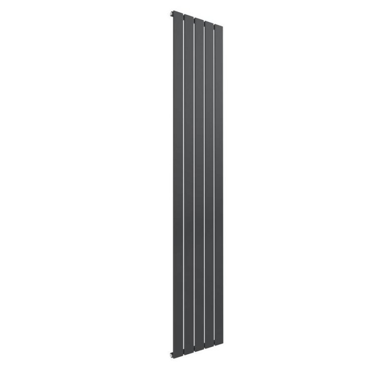 Reina Flat Vertical Anthracite Mild Steel Designer Single Radiator 1800 x 366mm