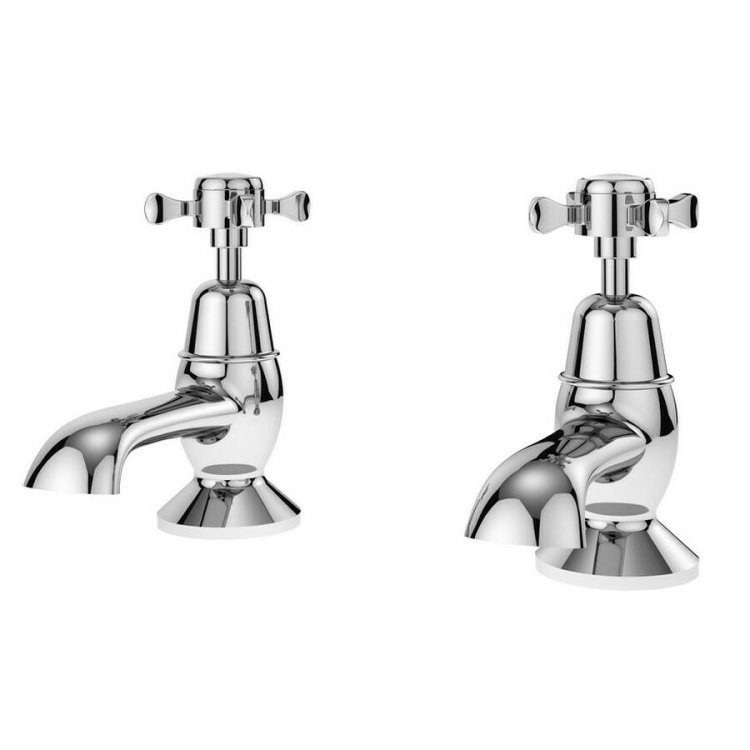 Nuie Selby Chrome Traditional Bath Taps