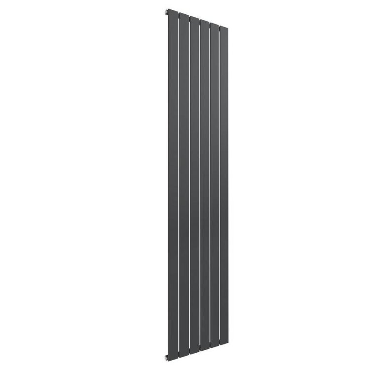 Reina Flat Vertical Anthracite Mild Steel Designer Single Radiator 1800 x 440mm