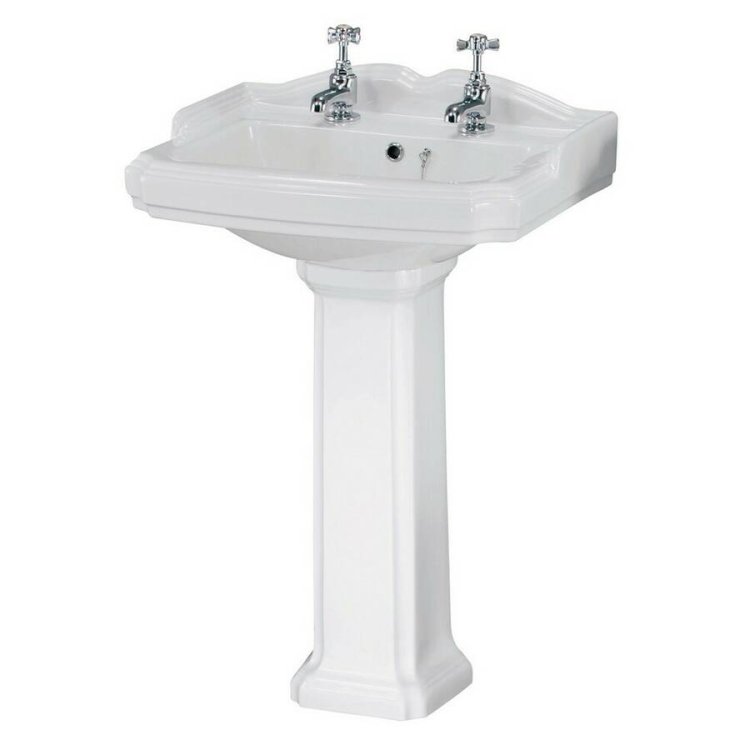 Nuie Legend 580mm 2TH Basin and Pedestal