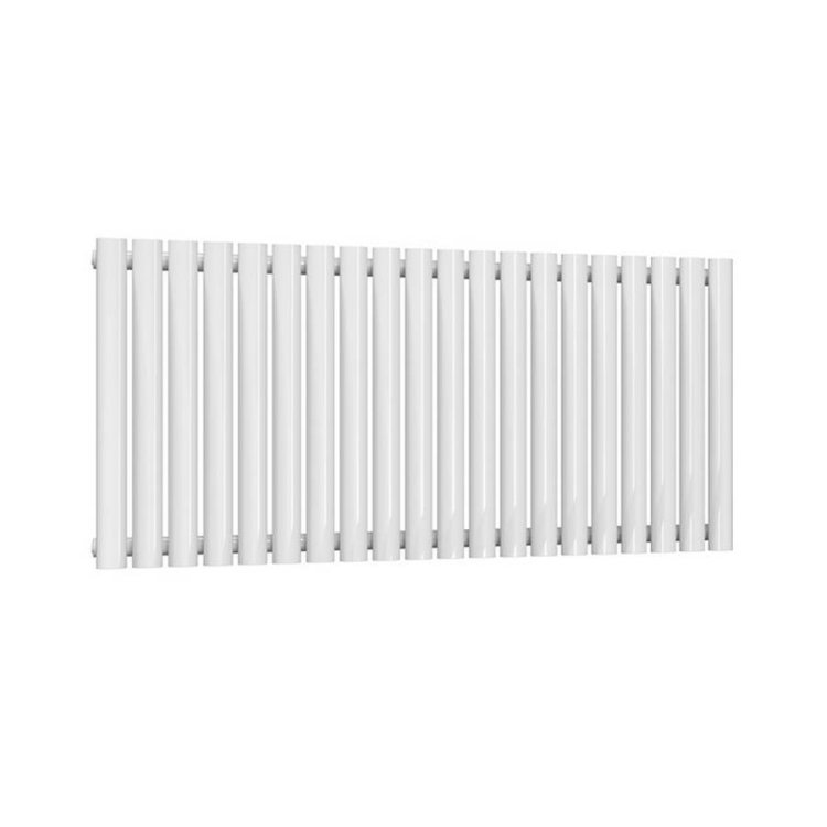 Reina Neva Horizontal White Mild Steel Designer Double Radiator 550 x 1180mm