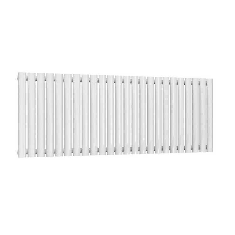 Reina Neva Horizontal White Mild Steel Designer Single Radiator 550 x 1416mm