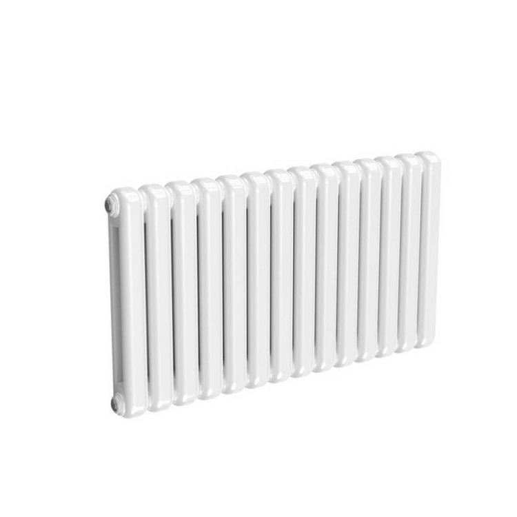 Reina Coneva Horizontal White Mild Steel Designer Single Radiator 550 x 1000mm