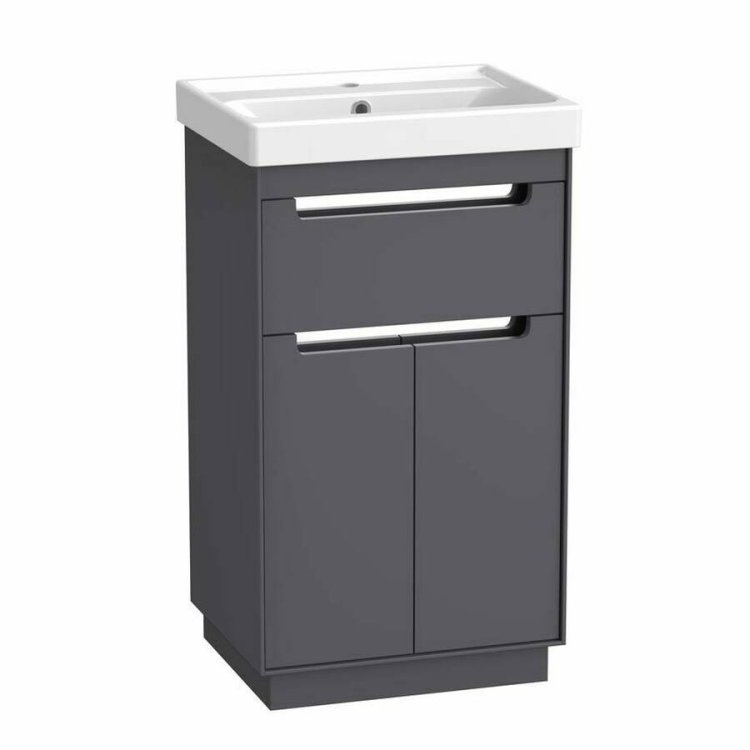 Tavistock Acumen 500mm Storm Grey Freestanding Vanity Unit and Basin