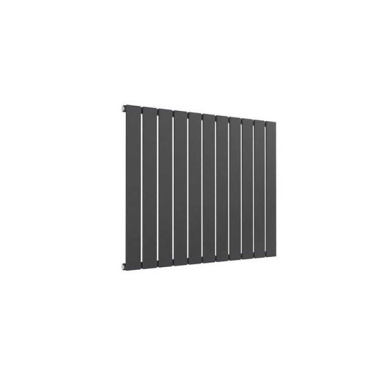 Reina Flat Horizontal Anthracite Mild Steel Designer Single Radiator 600 x 810mm