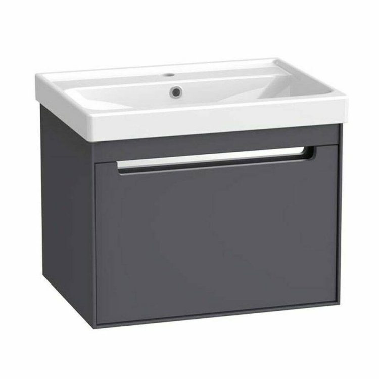 Tavistock Acumen 600mm Storm Grey Wall Mounted Vanity Unit and Basin